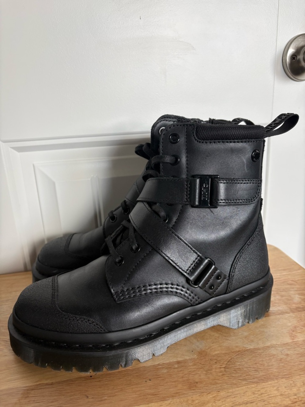 Black Dr. Martens Women’s 1460 Bex Tech Lug Sole Boot - Picture 3 of 6